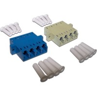 Адаптер оптический LC, OM3 корпус SC, квадро LANMASTER LAN-4LC/S-AM-OM3