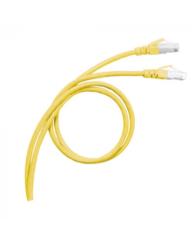 Патч-корд S/FTP, cat. 6а, PVC, 1м, желтый Legrand (051780) в Северодвинске Патчкорды (медные) Pintop.ru
