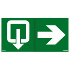 Пиктограмма 100х200 эвакуация стрелка Legrand 661671