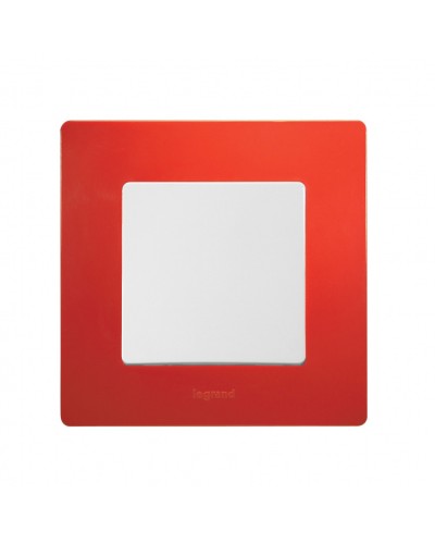 Рамка 1 пост Etika красный Legrand 672531 в Северодвинске Аксессуары для кабель-канала Pintop.ru