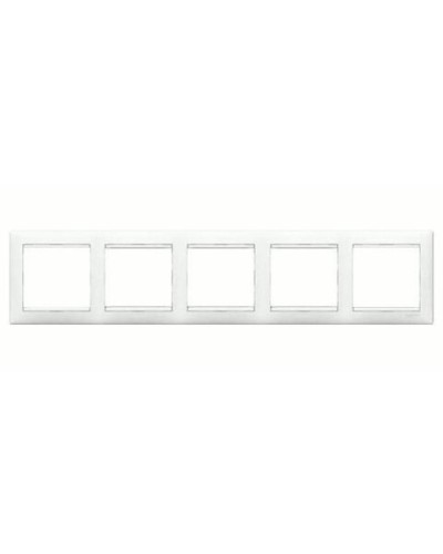 Рамка 5 постов горизонтальный монтаж белый Valena Legrand 774455 в Северодвинске Аксессуары для кабель-канала Pintop.ru